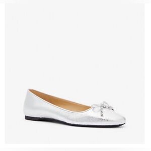Elegant Silver Ballet Flats